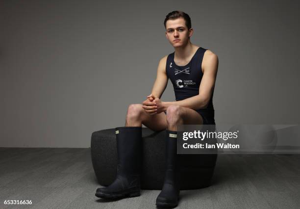 Sam Collier, Cox of Oxford poses after the men's crew announcement for the 2017 Cancer Research UK University Boat Races at Francis Crick Institute...