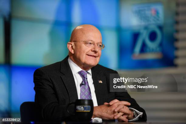 Pictured: ? James Clapper, Former Director of National Intelligence, appears on "Meet the Press" in Washington, D.C., Sunday, March 5, 2017.