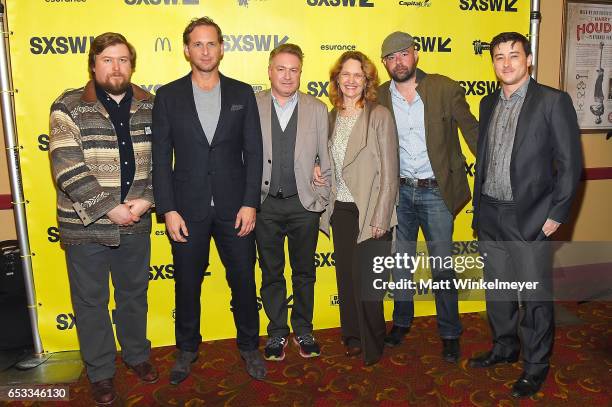 Actors Michael Chernus, Josh Lucas, director Tommy O'Hara, actors Melissa Leo, Rory Cochrane, and Alex Frost attend the "The Most Hated Woman In...