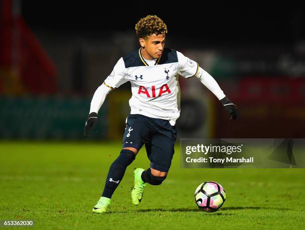 Marcus Edwards of Tottenham Hotspur during the Premier League 2 match between Tottenham Hotspur and Reading at The Lamex Stadium on March 13, 2017 in...