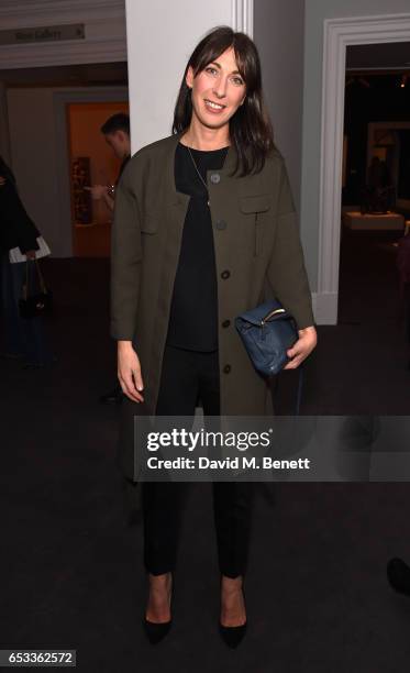 Samantha Cameron attends the launch of new book "London Uprising: Fifty Fashion Designers, One City" by Tania Fares and Sarah Mower at Sotheby's on...