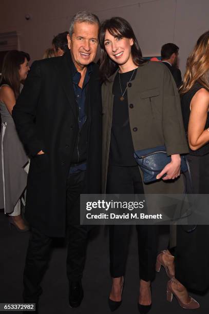 Mario Testino and Samantha Cameron attend the launch of new book "London Uprising: Fifty Fashion Designers, One City" by Tania Fares and Sarah Mower...