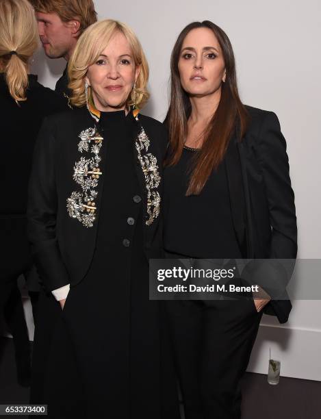 Sally Green and Tania Fares attend the launch of new book "London Uprising: Fifty Fashion Designers, One City" by Tania Fares and Sarah Mower at...