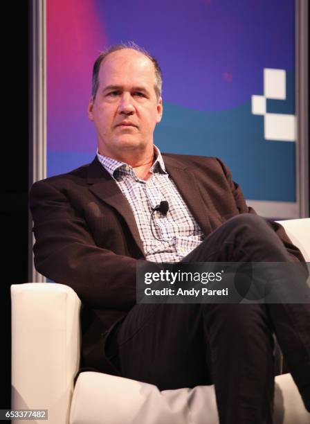 Krist Novoselic of Nirvana speaks onstage at 'A Conversation With Krist Novoselic' during 2017 SXSW Conference and Festivals at Austin Convention...