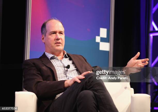 Krist Novoselic of Nirvana speaks onstage at 'A Conversation With Krist Novoselic' during 2017 SXSW Conference and Festivals at Austin Convention...