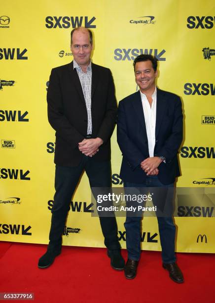 Krist Novoselic of Nirvana and Dave Daley of FairVote attend 'A Conversation With Krist Novoselic' during 2017 SXSW Conference and Festivals at...