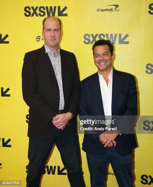 Krist Novoselic of Nirvana and Dave Daley of FairVote attend 'A Conversation With Krist Novoselic' during 2017 SXSW Conference and Festivals at...