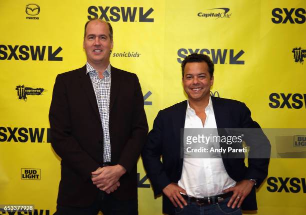 Krist Novoselic of Nirvana and Dave Daley of FairVote attend 'A Conversation With Krist Novoselic' during 2017 SXSW Conference and Festivals at...