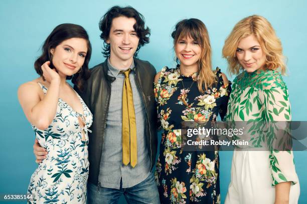 Olivia Grace Applegate, Liam Aiken, Karen Skloss, Katie Folger of 'The Honor Farm' pose for a portrait at The Wrap and Getty Images SxSW Portrait...