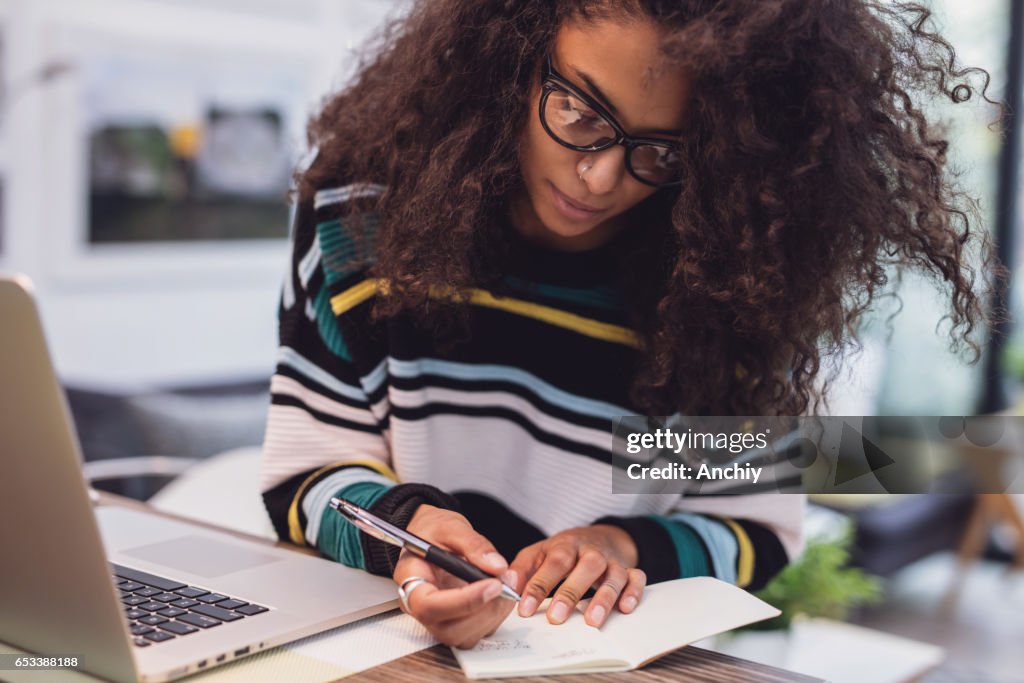 Beautiful Female Talking Notes High-Res Stock Photo - Getty Images