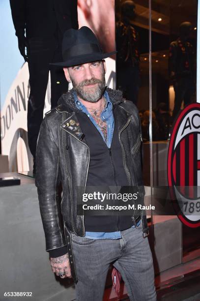 Simone Falcetta attends The New Bomber Presentation at the Diesel Store on March 14, 2017 in Milan, Italy.