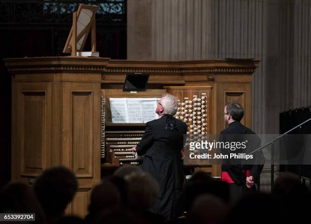 The Rt Hon The Lord Mayor, Alderman Dr Andrew Parmley, performs as organ soloist in Saint-Saens' Organ Symphony with the London Symphony Orchestra...