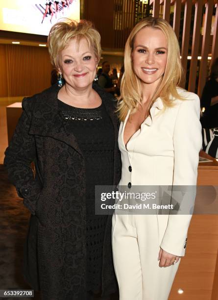 Director Maria Friedman and Amanda Holden attend the press night after party for "Stepping Out" at the Coutts Bank on March 14, 2017 in London,...