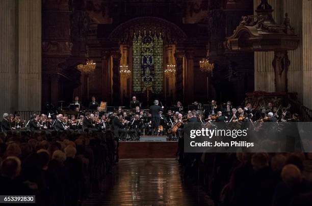 The Rt Hon The Lord Mayor, Alderman Dr Andrew Parmley, performs as organ soloist in Saint-Saens' Organ Symphony with the London Symphony Orchestra...