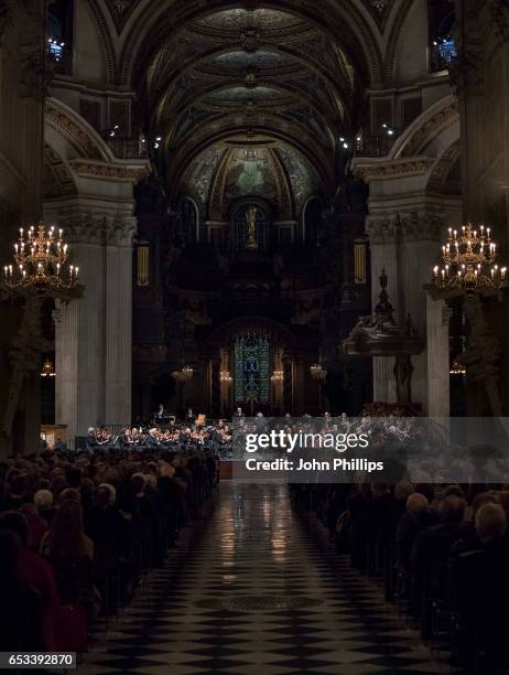 The Rt Hon The Lord Mayor, Alderman Dr Andrew Parmley, performs as organ soloist in Saint-Saens' Organ Symphony with the London Symphony Orchestra...