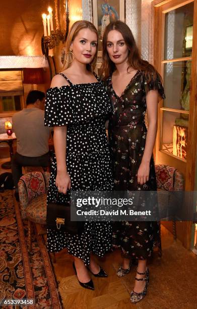 Lady Kitty Spencer and Lady Violet Manners attend the Luisa Beccaria and Robin Birley event celebrating Sicilian lifestyle, music and fashion at...