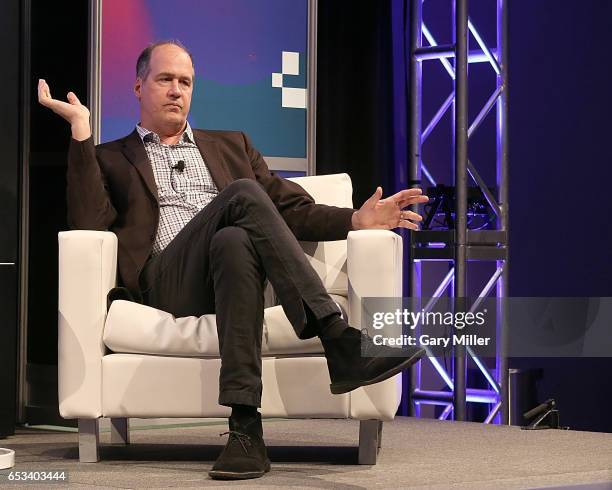 Krist Novoselic is interviewed at the Austin Convention Center during the South by Southwest Conference and Festival on March 14, 2017 in Austin,...