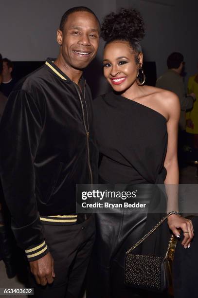 Doug E. Fresh and Janell Snowden attend Experience Harlem hosted by Airbnb and Ghetto Gastro on March 14, 2017 in New York City.