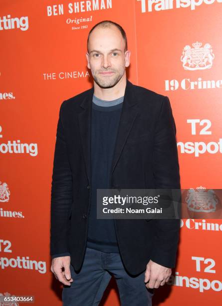 Actor Jonny Lee Miller attends a screening of "T2 Trainspotting" hosted by TriStar Pictures and The Cinema Society at Landmark Sunshine Cinema on...
