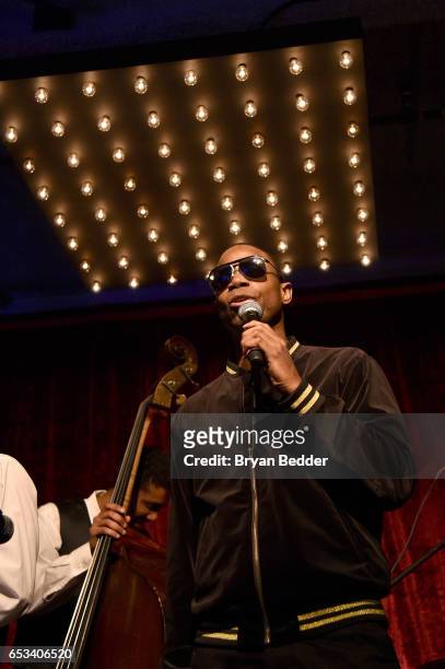 Doug E. Fresh speaks at Experience Harlem hosted by Airbnb and Ghetto Gastro on March 14, 2017 in New York City.