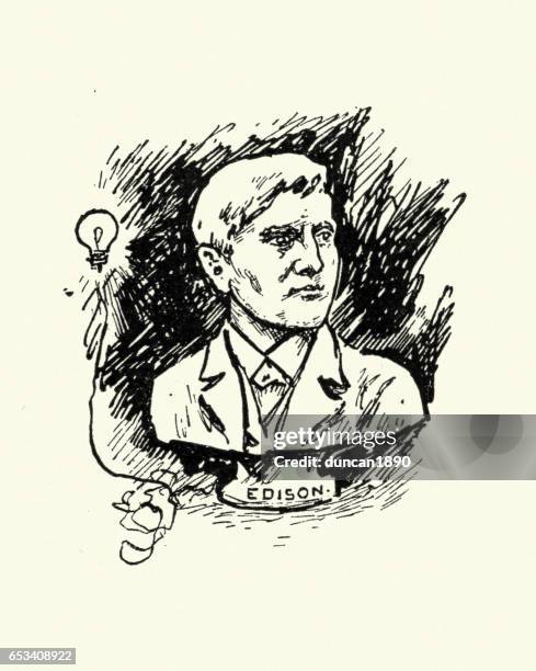 thomas edison - thomas edison stock illustrations