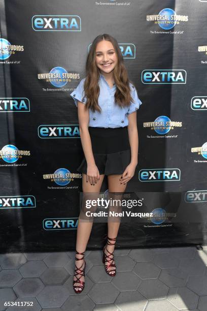 Maddie Ziegler visits "Extra" at Universal Studios Hollywood on March 14, 2017 in Universal City, California.