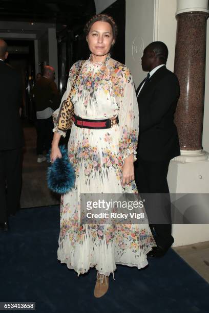 Yasmin Le Bon attends Tania Fares and Sarah Mower: London Uprising: Fifty Fashion Designers, One City - book launch party at Sotheby'son March 14,...