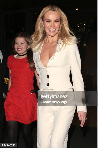 Amanda Holden leaving Stepping Out - press night afterparty held at Courts & Co on March 14, 2017 in London, England.