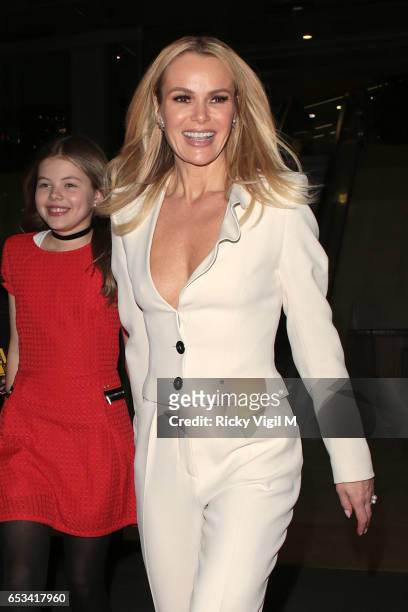 Amanda Holden leaving Stepping Out - press night afterparty held at Courts & Co on March 14, 2017 in London, England.