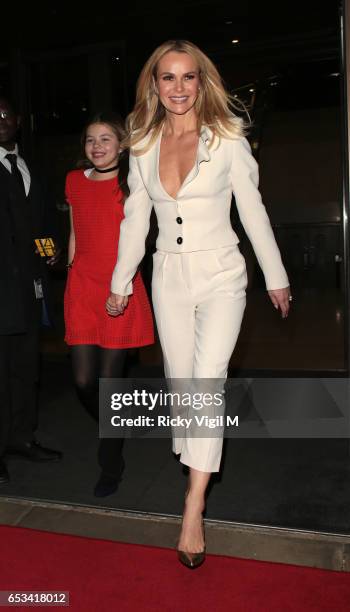 Amanda Holden leaving Stepping Out - press night afterparty held at Courts & Co on March 14, 2017 in London, England.