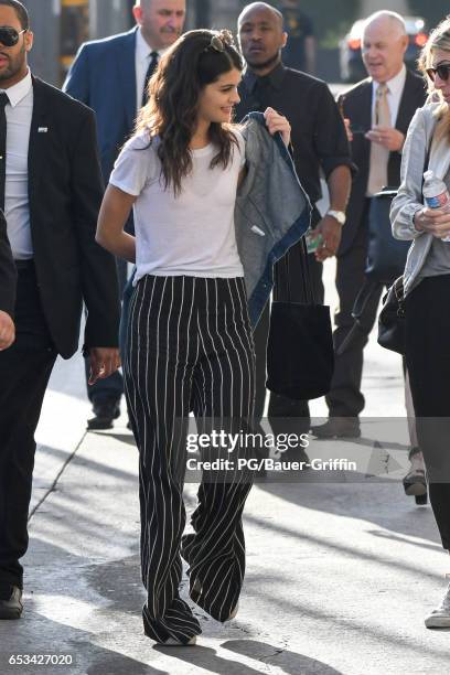 Sofia Black-D'Elia is seen at Jimmy Kimmel Live on March 14, 2017 in Los Angeles, California.