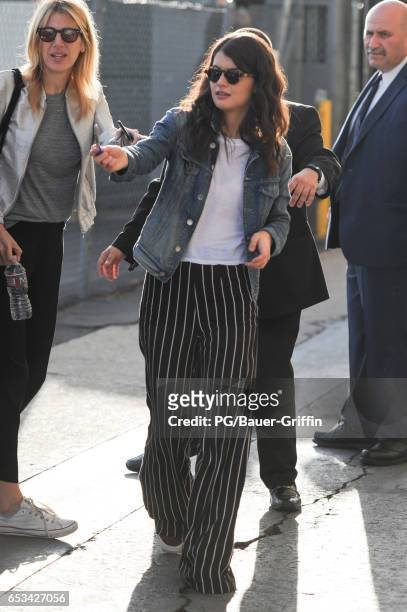 Sofia Black-D'Elia is seen at Jimmy Kimmel Live on March 14, 2017 in Los Angeles, California.