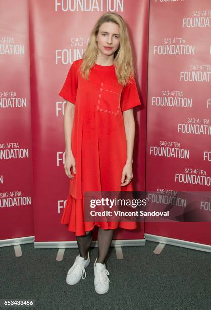 Actress Brit Marling attends SAG-AFTRA Foundation - The Business - Creative Chemistry: Collaboration On "The OA" at SAG-AFTRA Foundation on March 14,...