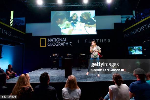 Marine Biologist Erika Bergman speaks onstage at National Geographic Presents "Nat Geo Further Base Camp" At SXSW 2017-Day 4 on March 14, 2017 in...