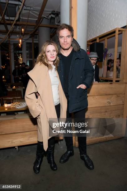 Actors Kate Arrington and Michael Shannon attend the after party for "T2 Trainspotting" hosted by TriStar Pictures and The Cinema Society with 19...