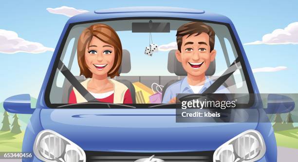 50 Couple Driving In Car Cartoon High Res Illustrations - Getty Images