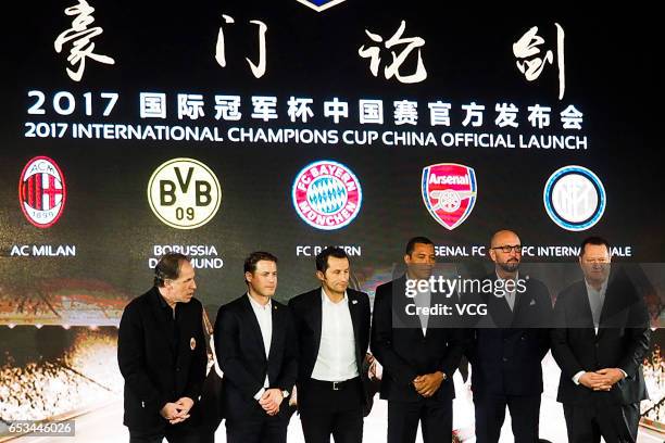 Former A.C. Milan defender Franco Baresi, former Borussia Dortmund player Lars Ricken, former FC Bayern Munich player Hasan Salihamidzic, former...