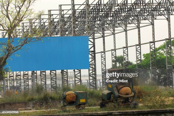 Deserted Tata nano factory at Singur, photographed on March 17, 2010 in Kolkata, India.