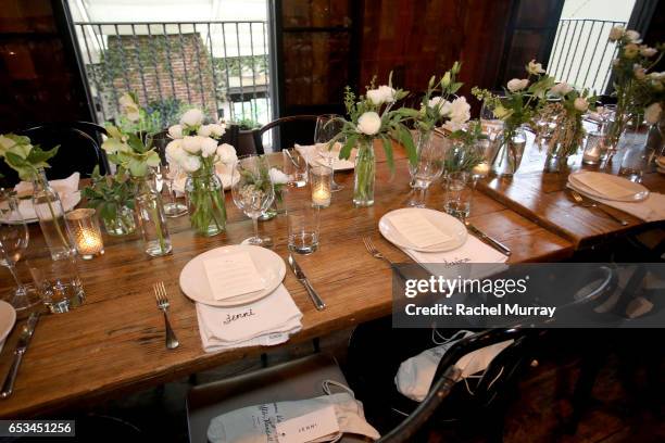 View of atmosphere as Jenni Kayne + Loeffler Randall celebrate Pop-Up at AOC Wine Bar on March 14, 2017 in Los Angeles, California.