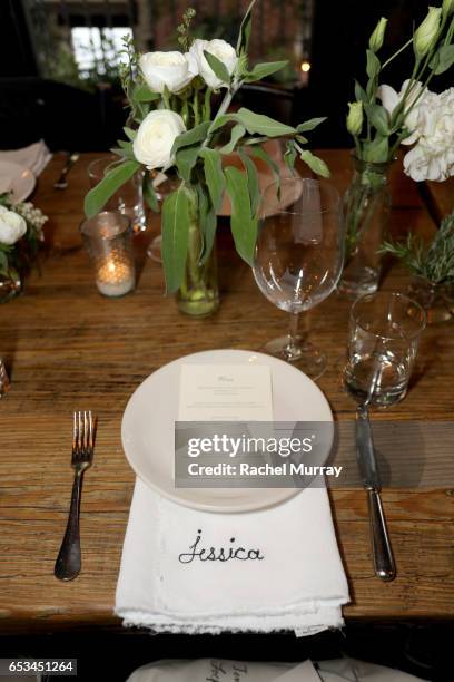 View of atmosphere as Jenni Kayne + Loeffler Randall celebrate Pop-Up at AOC Wine Bar on March 14, 2017 in Los Angeles, California.