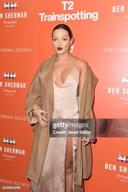Mia Kang attends TriStar Pictures & The Cinema Society Host a Screening of "T2 Trainspotting" at Landmark Sunshine Cinema on March 14, 2017 in New...
