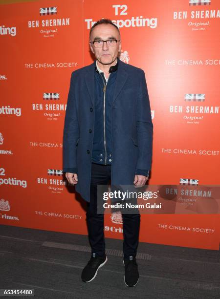 Danny Boyle attends a screening of "T2 Trainspotting" hosted by TriStar Pictures and The Cinema Society at Landmark Sunshine Cinema on March 14, 2017...