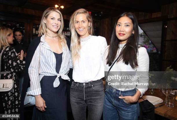 Ali Larter, Jessica de Ruiter, and Melissa Magsaysay attend as Jenni Kayne + Loeffler Randall celebrate Pop-Up at AOC Wine Bar on March 14, 2017 in...