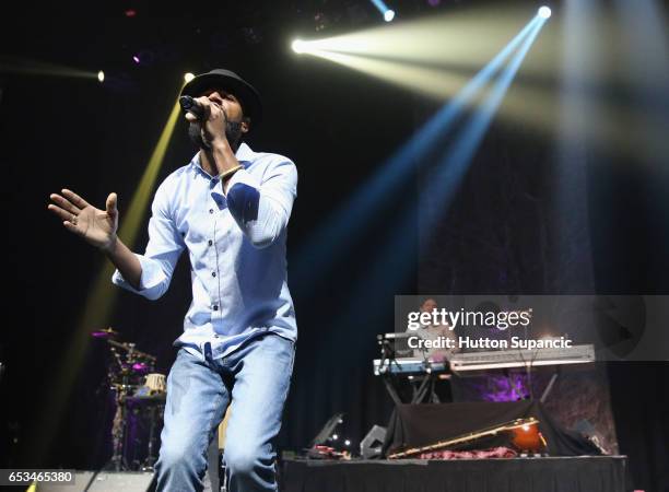 Thievery Corporation performs onstage at the Events DC music showcase during 2017 SXSW Conference and Festivals at Austin City Limits Live at the...