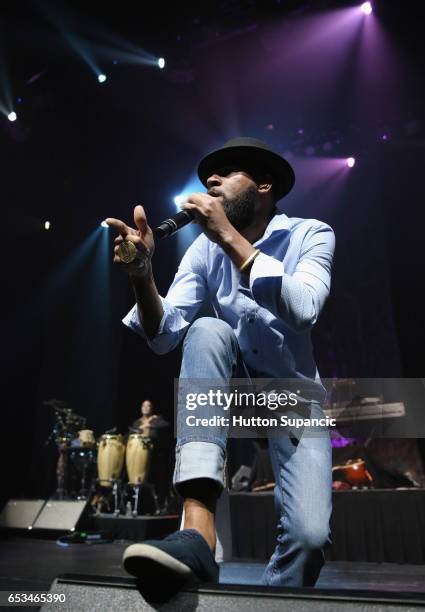 Thievery Corporation performs onstage at the Events DC music showcase during 2017 SXSW Conference and Festivals at Austin City Limits Live at the...