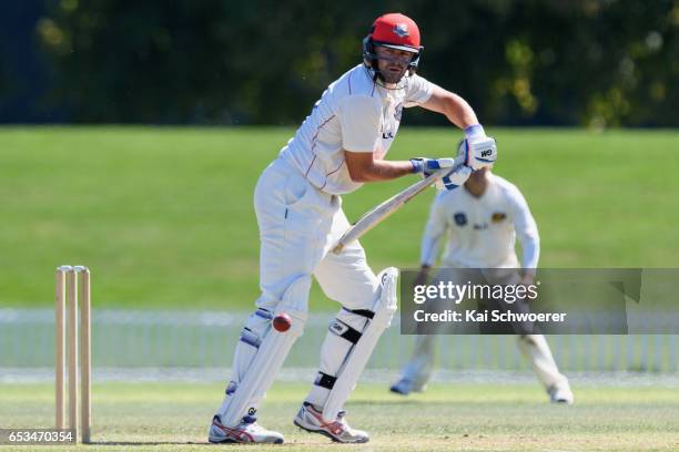 Peter Fulton of Canterbury batting during the Plunket Shield match between Canterbury and Otago on March 15, 2017 in Christchurch, New Zealand.