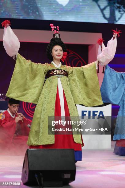 General view the draw for the FIFA U-20 World Cup Korea Republic 2017 at Suwon SK Artrium on March 15, 2017 in Suwon, South Korea.