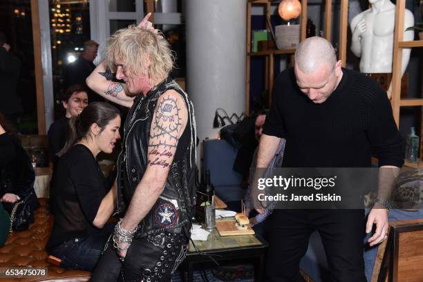 Jimmy Webb and Ewan McGregor celebrate at TriStar Pictures & The Cinema Society with 19 Crimes Host the After Party for "T2 Trainspotting" at Mr....
