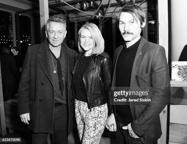 Sean Pertwee, Erin Richards and guest attend TriStar Pictures & The Cinema Society with 19 Crimes Host the After Party for "T2 Trainspotting" at Mr....