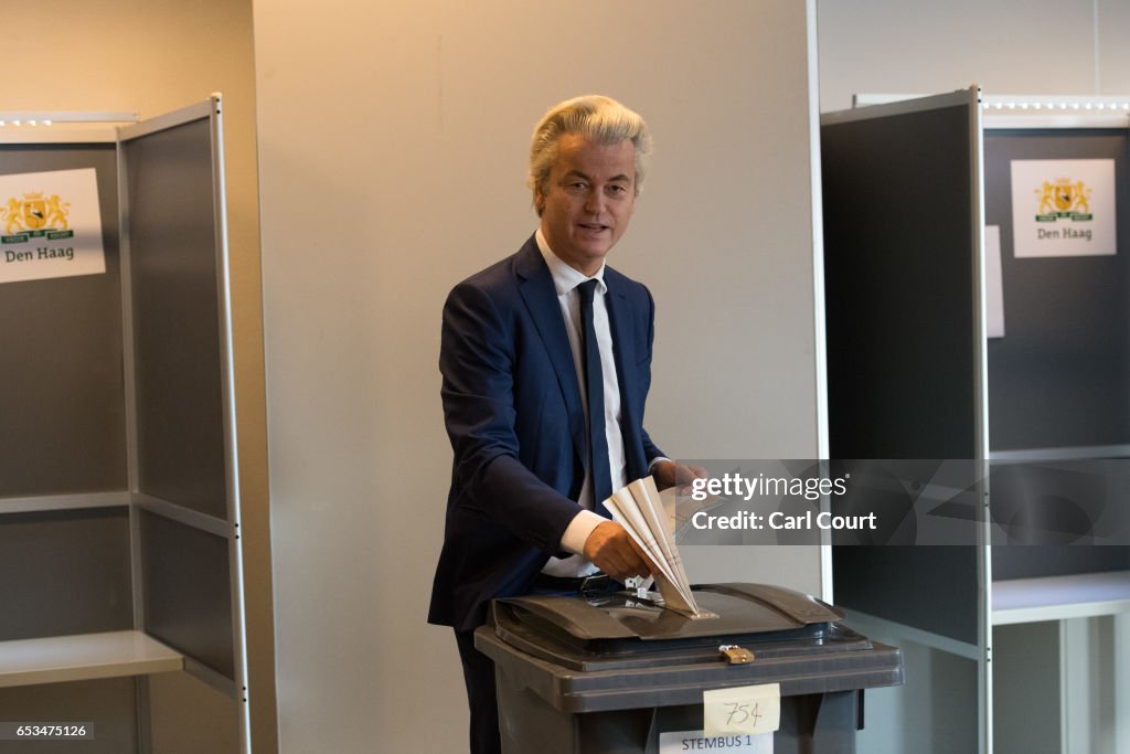 Geert Wilders Casts His Vote In The Dutch General Election